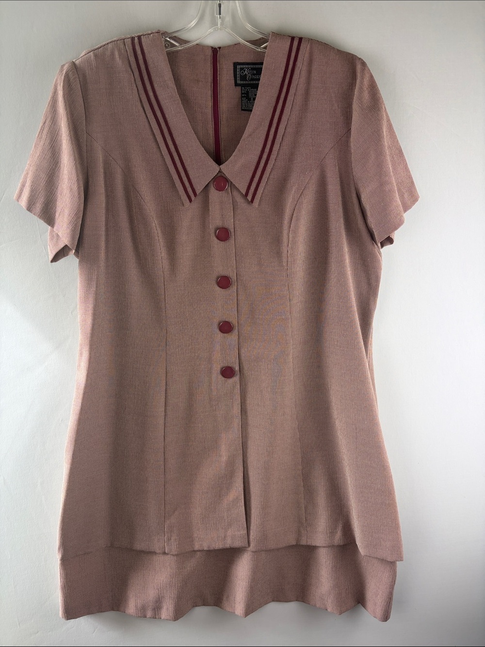 Kaitlyn O’Farrel Vintage maroon and white dress